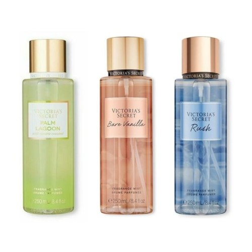 VICTORIA'S SECRET Palm Lagoon-Bare Vanilla-Rush Vücut Spreyi Üçlü Set VICTORIA'S SECRET Palm Lagoon-Bare Vanilla-Rush Vücut Spreyi Üçlü Set